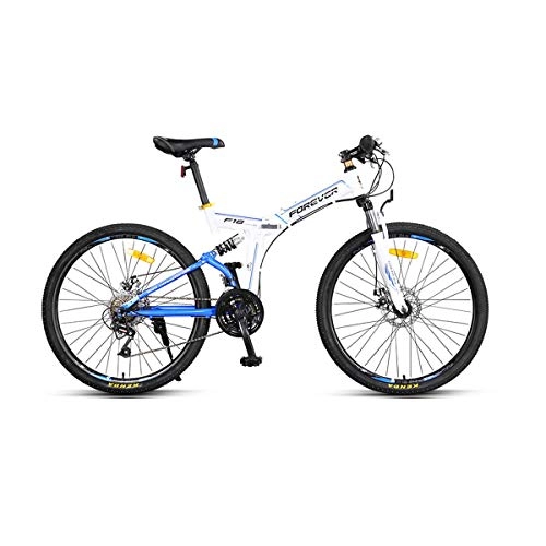 Vélos pliant : KUQIQI Vlo de Montagne, Vlo Tout-Terrain Vitesse Variable, Adulte Se repliant, Absorption par Un Double Choc, Course de Queue, Vlo tudiant, Double Frein Disque