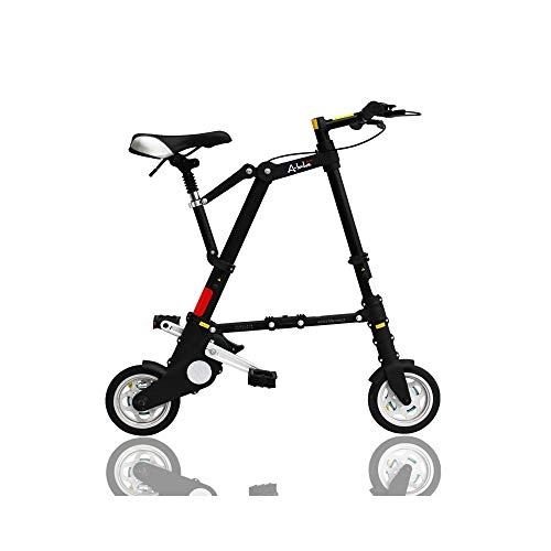 Vélos pliant : LANSHAN Voiture Pliante AS830L Mini Scooter A vélo 8 Pouces Roue (Color : Black)