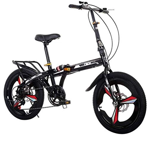 Vélos pliant : LFEWOZ 20 « Pliant Simple Vitesse légère Cruiser BMX vélos Pliables Bike City vélo pour Adultes Hommes Femmes Adolescents Disque de Frein
