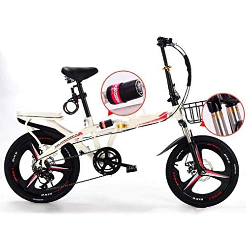 Vélos pliant : LFEWOZ Lightweight Pliant Cruiser BMX Vélos Vélos Pliables Ville vélo pour Adultes Hommes Femmes Adolescents Disque de Frein