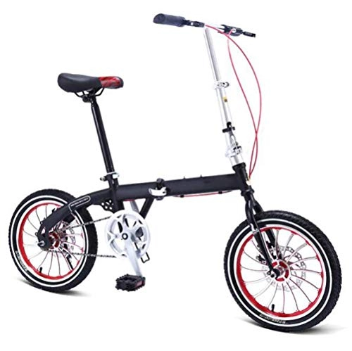 Vélos pliant : LFEWOZ Mini légère Unisexe vélo Pliant Adultes BMX Vélos pour Adolescents Étudiant Ville Vélo Simple Vitesse - 16 Pouces Roues pour Hommes, Femmes