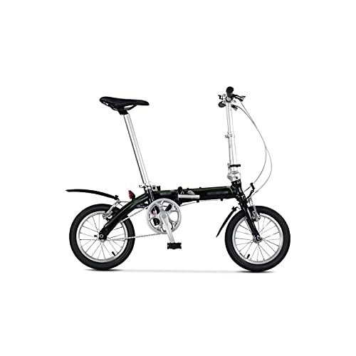Vélos pliant : LIANAI zxc Bikes Vélo pliable Cadre en alliage d'aluminium 35, 6 cm à vitesse unique Super léger Transport City Commuter Mini (couleur : noir)