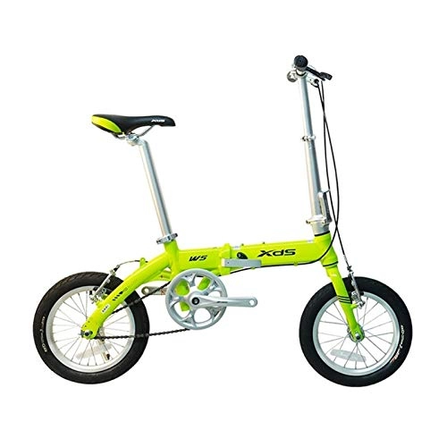 Vélos pliant : LLF Vélos pliants, 14 À Vélos Pliables, Vélo De Montagne Adulte Ultra-légère Adulte Adulte, Plié en 15 Secondes (Color : Green, Size : 14in)