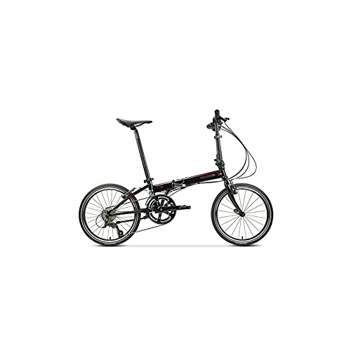 Vélos pliant : Mens Bicycle Folding Bicycle Dahon Bike Chrome Molybdenum Steel Frame 20 inches Base (Color : White) (Black)