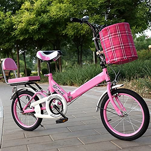 Vélos pliant : Mini Vélo De Banlieue Portable, Confortable Portable Portable Mobile Compact Pliant Bicyclette Adulte Adulte Vélo Léger, Rose, 20 inches