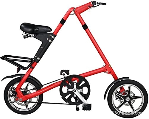 Vélos pliant : Mini Vélo Pliant 16"Freins Disque Double Cadre en Aluminium Roue Vélo Ville Pliante Red, 16inch