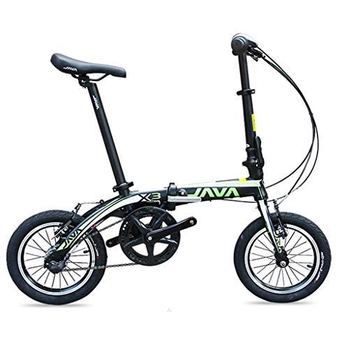 Vélos pliant : Mini vélo Pliant en Alliage d'aluminium de 14 Pouces vélo Pliant ultraléger Java X3 vélo à Double Frein