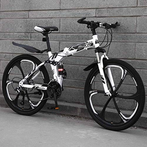 Vélos pliant : MJY 24 pouces VTT pliant double suspension complète vélo cadre en acier à haute teneur en carbone frein à disque en acier roue en alliage de magnésium 21 / 24 / 27 vitesse vélo 5-27, 24