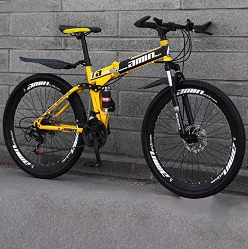 Vélos pliant : MJY Vélo 26 pouces vélos vélos en acier à haute teneur en carbone Softtail vélo léger pliant vélo avec siège réglable Double frein à disque ressort fourche 5-25, 30 vitesses