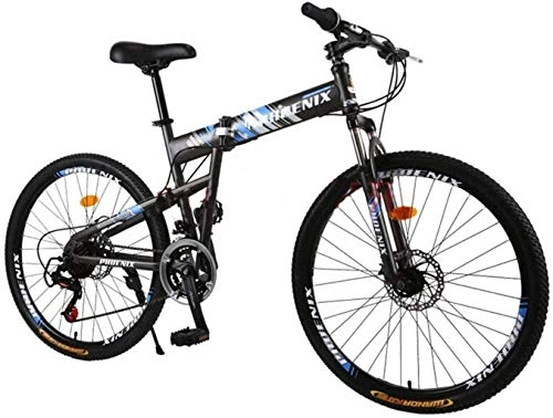 Vélos pliant : MJY Vélo vélo de montagne, amortisseur 27 vitesses 26 pouces vélo pliant VTT Double frein à disque vélo à vitesse variable vélo de route adulte 7-2