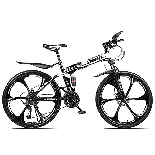Vélos pliant : MQJ Vélo de Montagne Réglable de Montagne Pliante Réglable de Vitesse de Carbone de 26 / 27 Pouces, B, 24 Pouces 30 Vitesse