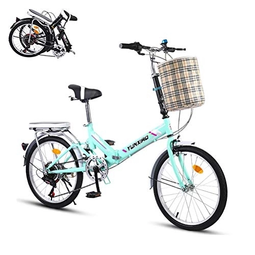 Vélos pliant : MTTKTTBD Pliable Vélos 20" 7 Vitesses Portable Folding Bike, Léger Vélos avec Système Antichoc, First Class Vélo de Ville Pliant pour Adulte