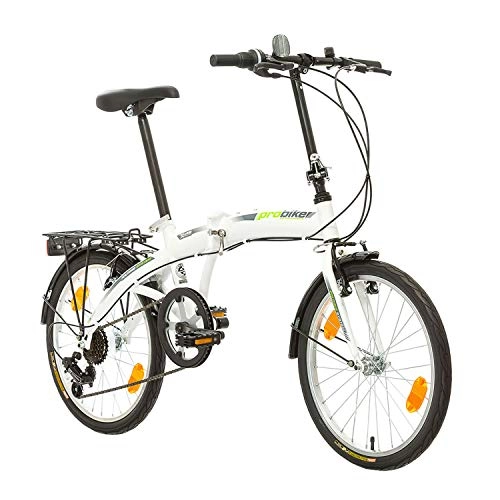 Vélos pliant : Multibrand Probike 20 Pouces Vélo Pliant, Shimano 6 Vitesses, vélo Homme et vélo garçon, Convient de 155 cm à 185 cm (Vert)