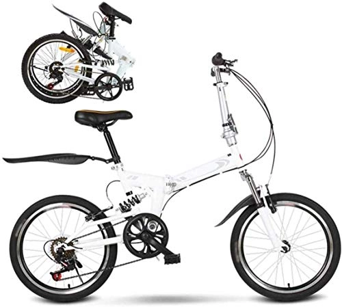 Vélos pliant : MYPNB 20 Pouces Pliant Amortisseur vélo, Enfants Jeunes vélos de vélos, légère Unisexe vélo de Banlieue, 6 Vitesses Cadre en Acier Pliable Kids Bike 5-25 (Size : A Wheel)