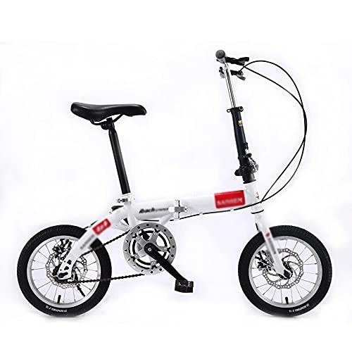 Vélos pliant : N / E Vélo Pliante de 14 Pouces, Guidon réglable et siège, vélo Pliant à Vitesse Variable Ultra-léger Portable, adapté aux Adolescents et aux Adultes