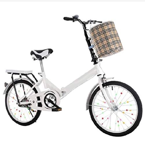 Vélos pliant : Nanxi Bicyclette Adulte，Vélo Pliant de Voiture léger vélo de Montagne Portable vélo Pliant de 16 / 20 Pouces，Bicyclette Femme，velos pliants（Blanc, Noir, Rose, Bleu）