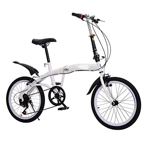 Vélos pliant : NQFL Vélo Pliant Étudiant Adulte Vélo à Vitesse Variable 4S Boutique Voiture Cadeau, White