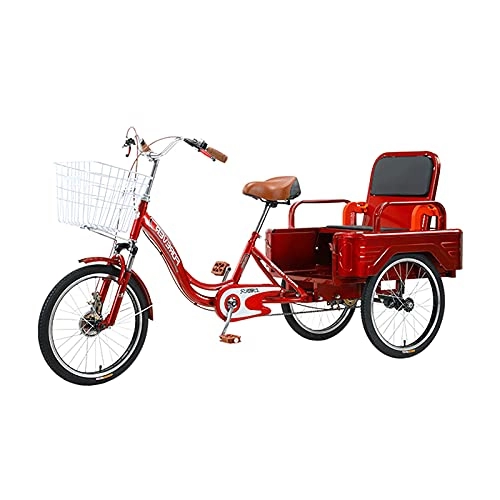 Vélos pliant : OHHG Vélo Trois Roues avec Panier d'achat Tricycle Adulte avec siège arrière Pliant Vélo Tricycle Personnes âgées Femmes Hommes Trikes Loisirs Shopping
