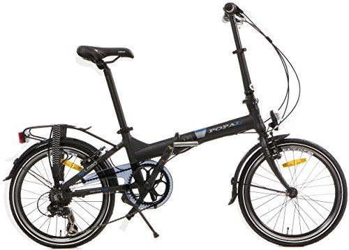 Vélos pliant : Popal Reload Vélo Pliant 20 Pouces en Aluminum avec Shimano 6 Vitesses Mat Noir