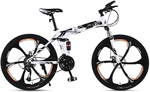 Vélos pliant : Qianqiusui Mountain Bike 21 / 24 / 27 Speed ​​Frame en Acier 24 Pouces 3-Roues à Rayons Suspension Vélo Pliant, 2, 24speed (Color : 2, Size : 27speed)