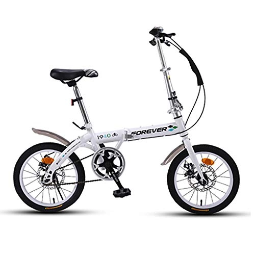 Vélos pliant : QWASZ Vélo Pliable, Vitesse Unique Petit Portable Ultra Léger Frein à Disque Mécanique et Vélo Pliant en Acier au Carbone avec Pédales Adulte Étudiant Enfants