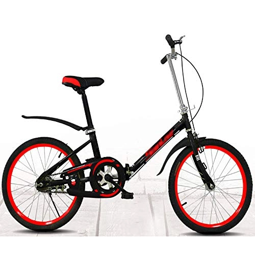 Vélos pliant : QYCloud Vélos de Route pour Adultes Hommes et Femmes, vélos pliants Portables pour Poids léger, Mini vélo Adulte avec Frein en V, Noir