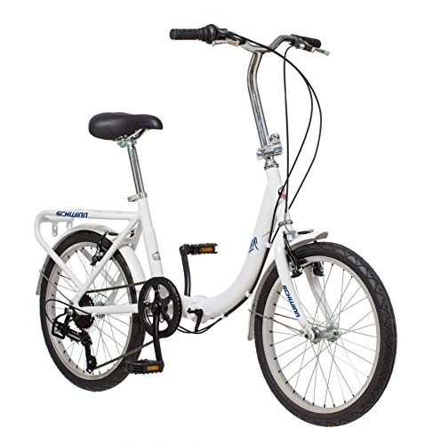 Vélos pliant : Schwinn 50, 8 cm Loop Vélo Pliable, Mixte, S2280BAZ, Blanc, 16" / One Size / 20