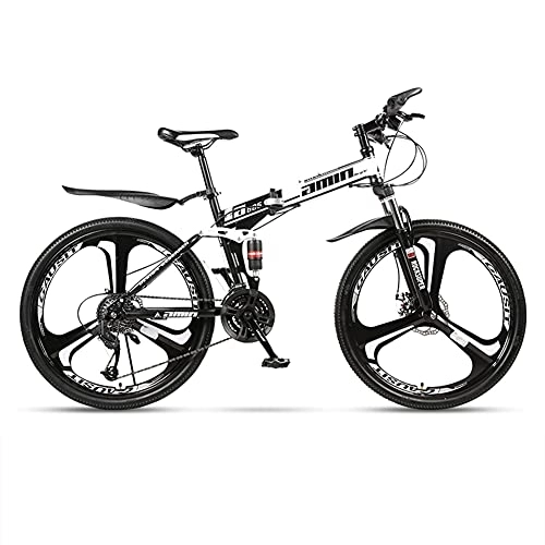 Vélos pliant : SHANJ Vélo VTT Adulte Pliable, Vélo de Route à Suspension Complète 24 / 26 Pouces, Vélo de Montagne à Double Frein à Disque pour Hommes et Femmes