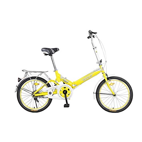 Vélos pliant : Showkig 16 Pouces Pliant for Enfants Bicyclette vélo Hommes et Femmes étudiants Adultes Portables Bikes Mini vélos Enfants vélo Portable et des Hommes for Enfants Femmes pour (Color : Yellow)