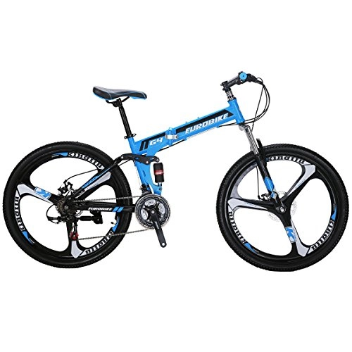 Vélos pliant : SL - Vélo de montagne G4 de 66 cm - 3 rayons - Double suspension - Pliable - Bleu
