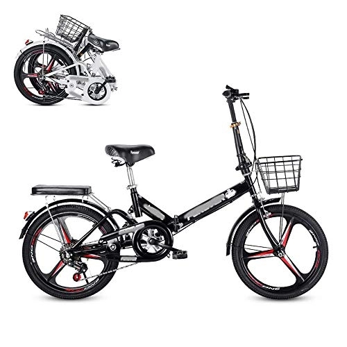 Vélos pliant : SLRMKK Vélo Pliant pour Adulte, siège réglable de 20 Pouces à 6 Vitesses avec Changement de Doigt, Ressort d'amortisseur arrière, vélo de Banlieue Confortable et Portable