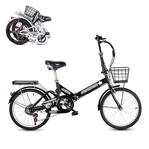 Vélos pliant : SLRMKK Vélo Pliant pour Adulte, vélo Portable Ultra-léger pour Hommes et Femmes de 20 Pouces à 6 Vitesses, Ressort d'amortissement de la Selle / poignée réglable, vélo de Trajet
