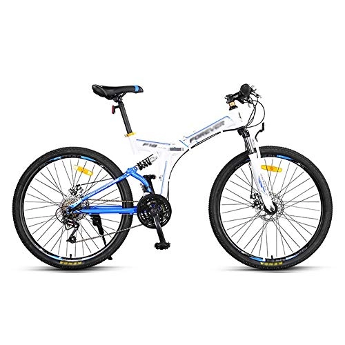 Vélos pliant : SOAR Vélo de Montagne Adulte Pliant Vélo de Montagne Vélo de Route Hommes VTT 24x 26 Pouces Vélos Roues for Adultes Femmes (Color : Blue)