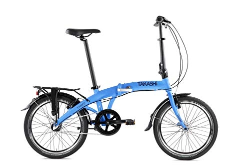 Vélos pliant : Takashi Three Vélo Pliable. Mixte, Bleu métallisé Mat, Foldable