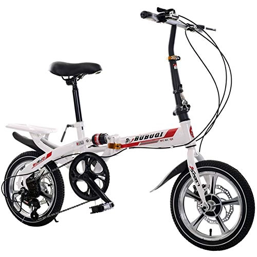 Vélos pliant : TBAN Vlo en Alliage D'aluminium De 14 Pouces, 16 Pouces, Vlo Pliant Intgr, Vlo tudiant, Vlo Adulte, Frein Disque, Rouge, 18inches