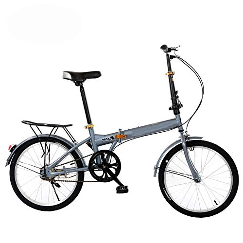 Vélos pliant : Thole Pliant Bicyclette 20in Mini VéLos Compacts en Acier à Haute RéSistance pour Les EmployéS De Bureau des éTudiants, Gray