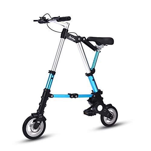 Vélos pliant : Ti-Fa Vélos Pliants, 10 Pouces Mini vélo de Montagne Portable en Aluminium vélo Pliant Ultra léger, Unisexe, Bleu
