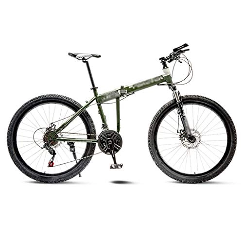 Vélos pliant : tools BMX Dirt Vélos de Route Vélo Pliant Montagne Vélo de Route Vélos de VTT 21 Vitesse Hommes Roues for Adultes Femmes (Color : Green, Size : 26in)
