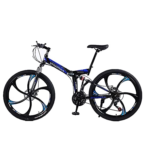 Vélos pliant : Vacoomcom Vélo De Montagne à Vélos Bleue 24 Pouces Pour Usure Extérieure Et Antidérapante Pneus Résistants à L'usure De Vélos Pliables Pratique Rapide De Montagne Et De Terrain Appropri(Size:27 Speed)
