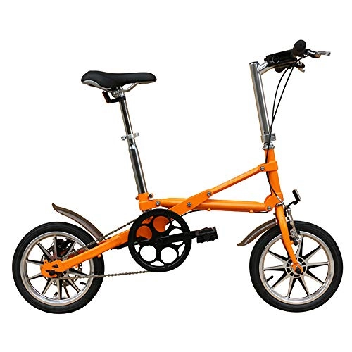 Vélos pliant : VANYA 14 Pouces vélo Pliant Portable Adulte Mini Bike Un deuxième Rapide Fold Frein à Disque en Acier au Carbone à Haute Banlieue Cycle