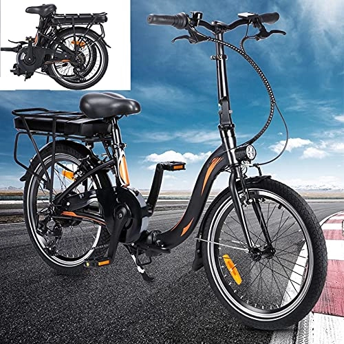Vélos pliant : VTT Electrique Homme Conduisez à Une Vitesse maximale de 25 km / h Vélos électriques Capacité de la Batterie Lithium-ION (AH) 10AH Vlo Pliable Jusqu Dimension des pneus 20 Pouces, Noir