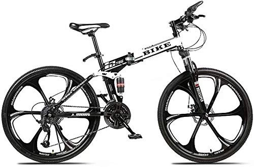 Vélos pliant : VTT MountainBike Novokart-Pliable 24 / 26 pouces, VTT Vélo avec 6 roues Cutter, vélo de route (Color : 24-stage shift, Size : 26inches)