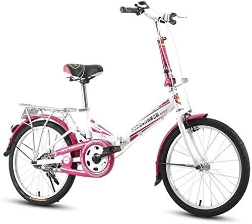 Vélos pliant : Vélo Adultes Pliant Route vélo Pliant Mini Ultraléger vélo Shopper vélo étudiants vélo 20 Pouces (Color : Pink 1)