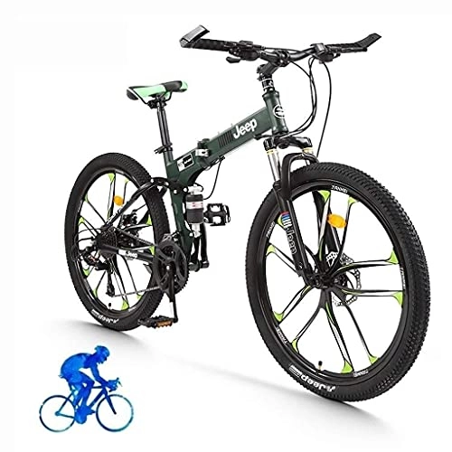 Vélos pliant : Vélo de montagne adulte, roues de 26 pouces, vélo de montagne, vélos tout-terrain pliants en acier à haute teneur en carbone, vélo 24 vitesses, engrenages VTT à suspension complète, freins à disque do