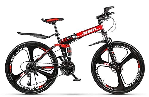 Vélos pliant : Vélo de montagne pour adulte, vélo pliant de 26 pouces 21 / 24 / 27 / 30 vitesses, VTT à suspension complète, freins à double disque, vélo de montagne, acier à haute teneur en carbone, extérieur, VTT A 30 v