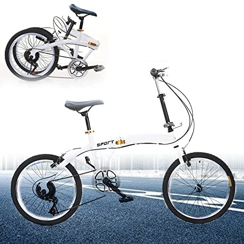 Vélos pliant : Vélo pliable de 20 pouces - 7 vitesses - Réglable - Double frein en V