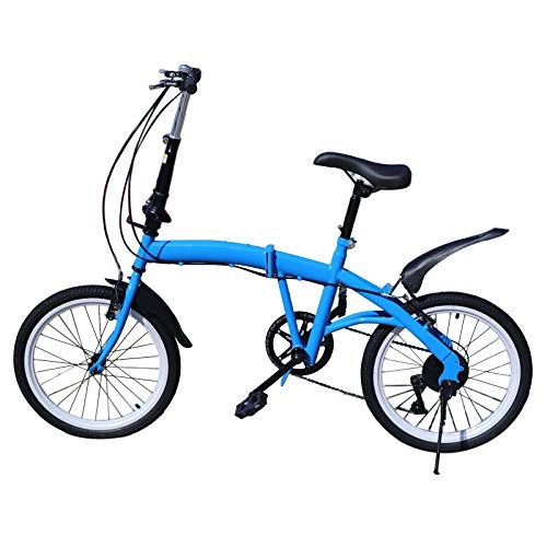 Vélos pliant : Vélo pliant 20" - Vélo de montagne pour garçon - Vélo pliable à 7 vitesses - Double frein en V - Bleu - Charge maximale : 90 kg - Cadeaux pour enfants