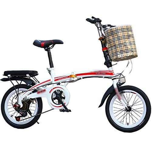 Vélos pliant : Vélo Pliant Portable 20 Pouces, Bicyclette Pliable Adulte Vitesse Variable Acier Haute Teneur en Carbone / Double Frein De Sécurité Hauteur Appropriée: 140-175 CM Étudiant Adulte D, 20 inches