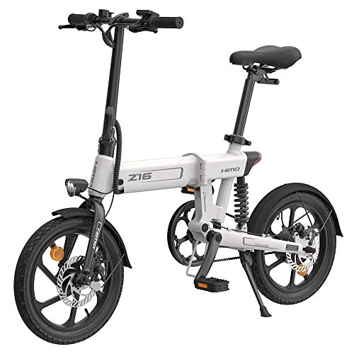 Vélos pliant : Vélo Électrique Pliable, VTT Électrique, étanche IPX7, Vitesse Réglable 16“ E-Bike, 250W / 36V Rechargeable Batterie Li-ION, Adultes Cadeaux, ， HIMO Z16 (Blanc)