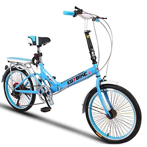 Vélos pliant : Vélos Pliable Ultra léger Portable vélo Pliant Mini Petite Vitesse de Roue Shock Absorption (20 Pouces / 16 Pouces) (Color : 5, Size : 20in)